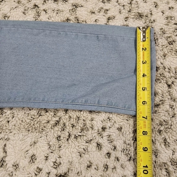 7 For All Mankind Youth 10 NWT Light Wash Slimmy Airweft Denim Adjustable Waist - Picture 11 of 11